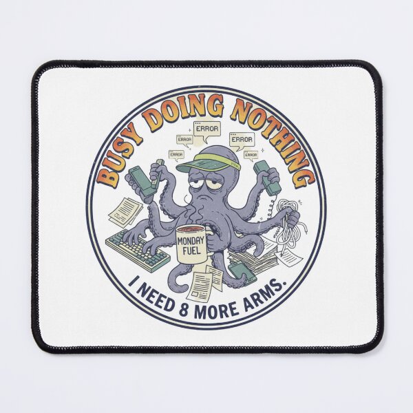 Item preview, Busy Doing Nothing Octopus – Funny Multi-tasking Error 90s Vintage Graphic designed and sold by FakeJoo.
