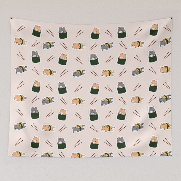 Item preview, Sushi Cat Pattern designed and sold by NemoSushiCats.