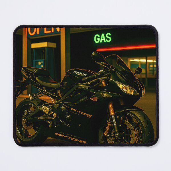 Item preview, Daytona Night Rider – Neon Gas Station Sportbike Poster designed and sold by T-Prestige.