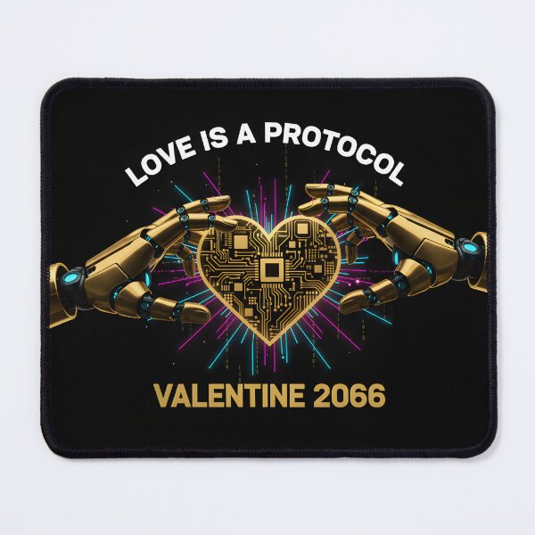Item preview, Love Is a Protocol – Futuristic Valentine Circuit Heart (Cyberpunk Tech Art) designed and sold by DarkScorpio.