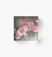 Roses pink Acrylic Block