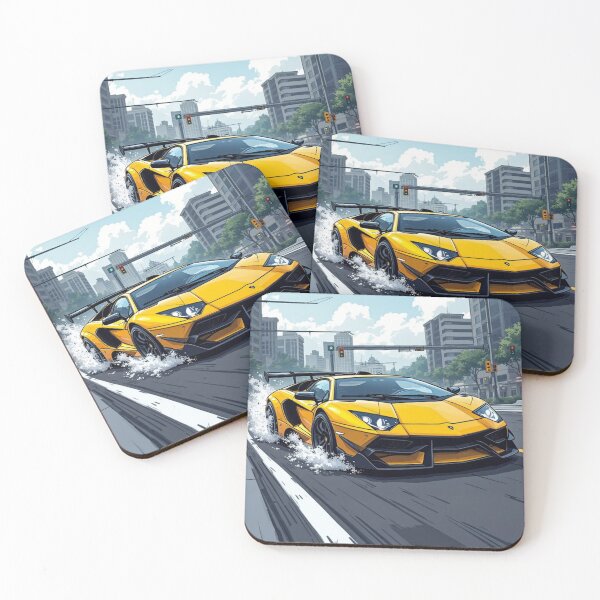 Item preview, cartoon Lamborghini Murcielago on city streets designed and sold by Todd1983.