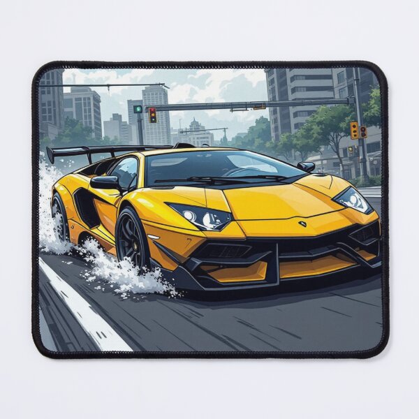 Item preview, cartoon Lamborghini Murcielago on city streets designed and sold by Todd1983.