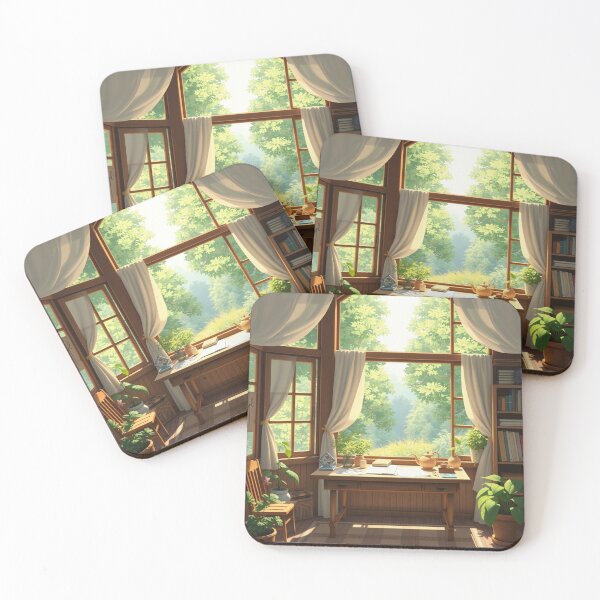 Item preview, Forest Study Escape – Cozy Desk with a Window into Nature designed and sold by Sepia soul.