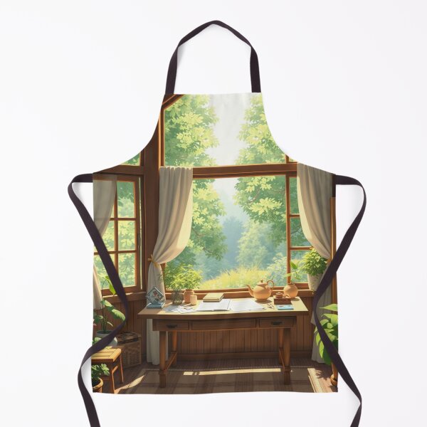 Item preview, Forest Study Escape – Cozy Desk with a Window into Nature designed and sold by Sepia soul.