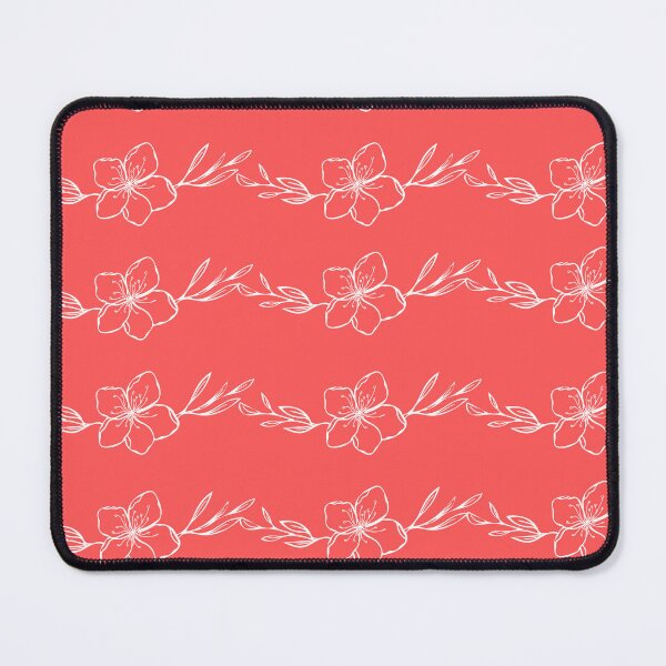 Item preview, Floral Silhouette Pattern on Red Background designed and sold by lunadesignsmoon.
