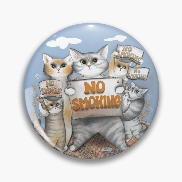Item preview, Cats with signs: No smoking. By Evelyne Nicod designed and sold by gatteria.