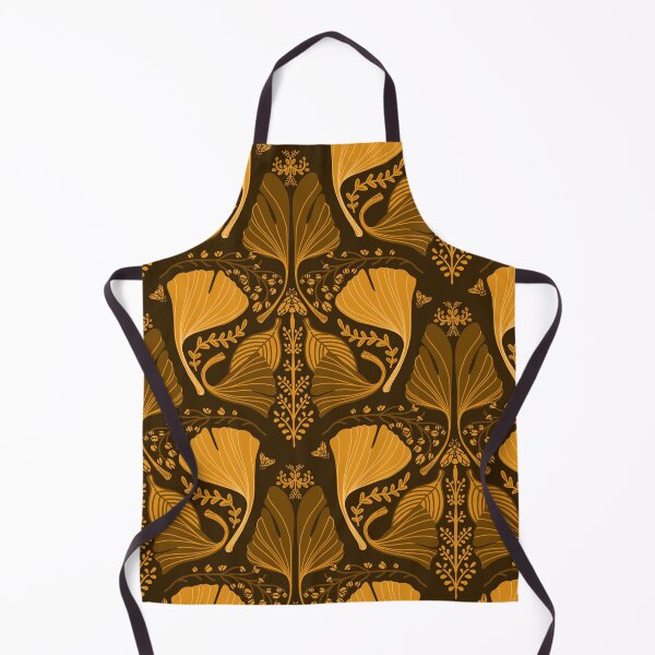 Item preview, Floral Botanical Leaves & Bluebells Art Nouveau Style - ochre designed and sold by HillsandSheep.