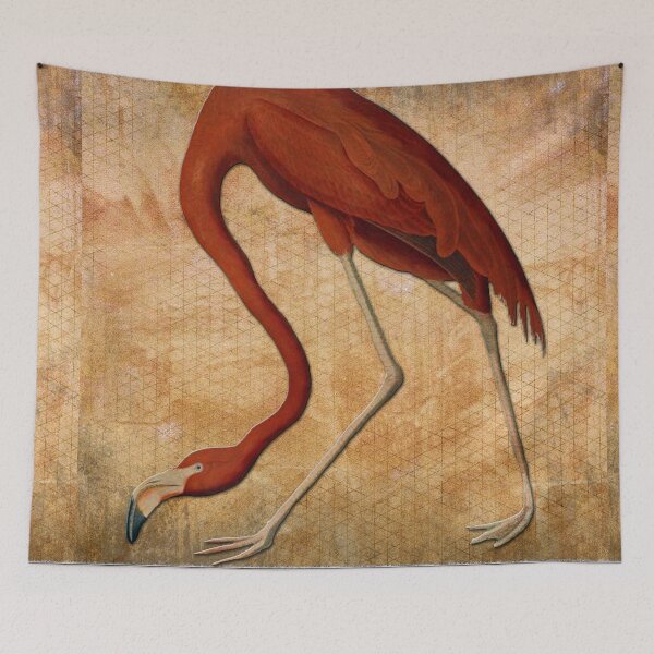 Item preview, Vintage Flamingo on rustic background designed and sold by Epic Splash Creations.