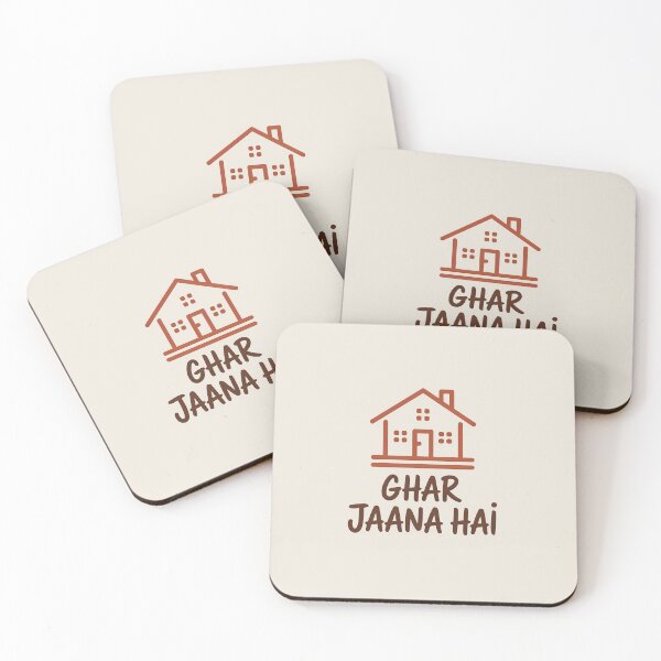 Item preview, Ghar Jaana Hai – Funny Desi Quote Home Lover  designed and sold by Swati Art Shop.