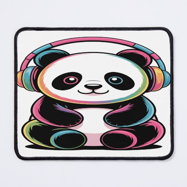 Item preview, Cute Rainbow Panda with Headphones – Colorful Music Lover Panda Art designed and sold by RBToper.