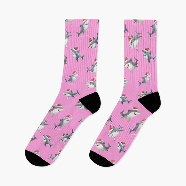 Item preview, Tossed Christmas Sharks on Pink  designed and sold by KSimpson838.