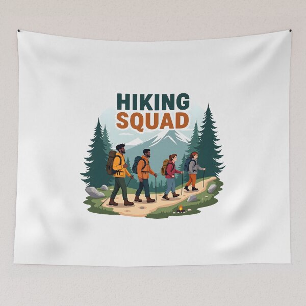 Item preview, Hiking Squad T-Shirt – Funny Outdoor Adventure Merchandise | Hiker Gift designed and sold by Vajid Designs .