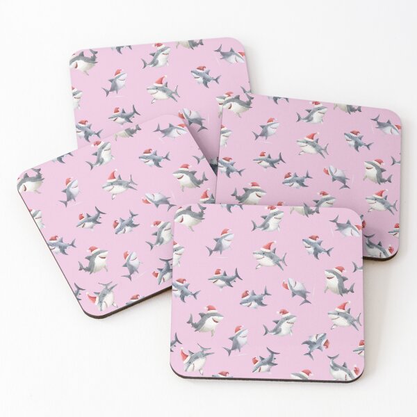 Item preview, Tossed Christmas Sharks on Light Pink  designed and sold by KSimpson838.