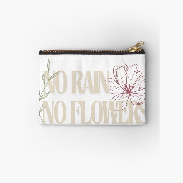 Item preview, No Rain No Flowers Quote Sticker | Motivational Self-Care Design designed and sold by nygmasdream.