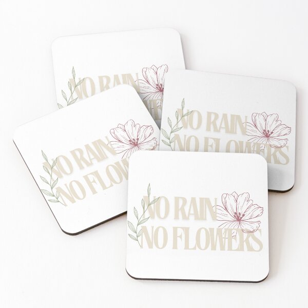 Item preview, No Rain No Flowers Quote Sticker | Motivational Self-Care Design designed and sold by nygmasdream.