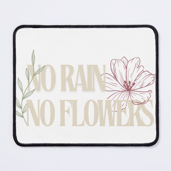 Item preview, No Rain No Flowers Quote Sticker | Motivational Self-Care Design designed and sold by nygmasdream.