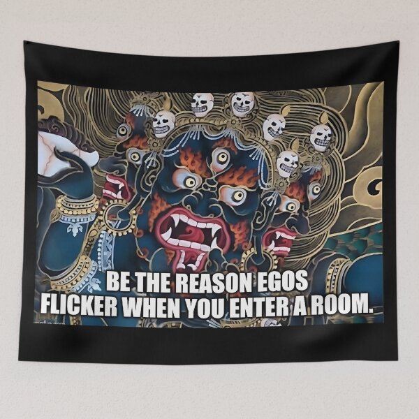 Item preview, Be the Reason Egos Flicker – Wrathful Deity Buddhist Art Motivation Quote designed and sold by onlin3boutiqu3.
