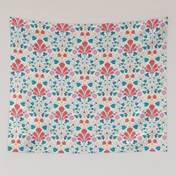 Item preview, Morning Glory symmetrical pattern  designed and sold by istolar Pattern design & illustration.