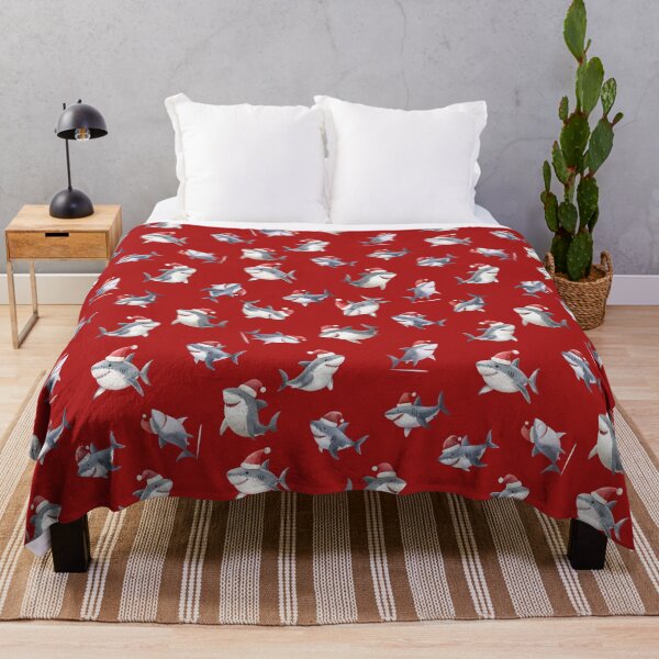 Item preview, Tossed Christmas Sharks on Red designed and sold by KSimpson838.