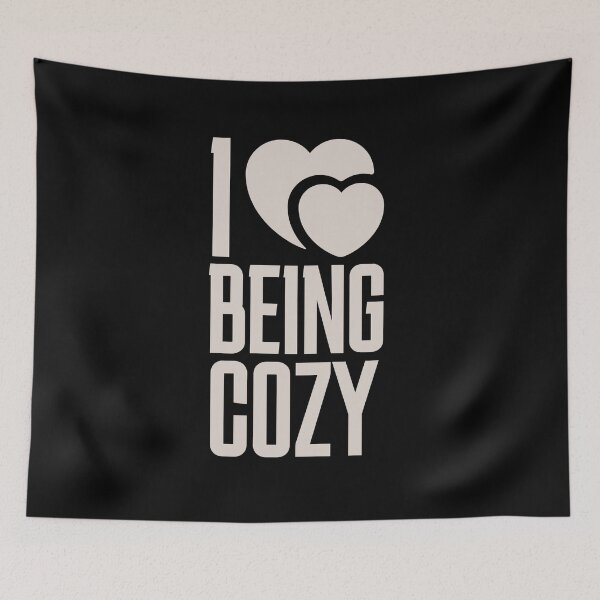 Item preview, I Love Being Cozy – Minimal Cozy Aesthetic Typography Design designed and sold by UI Expert.