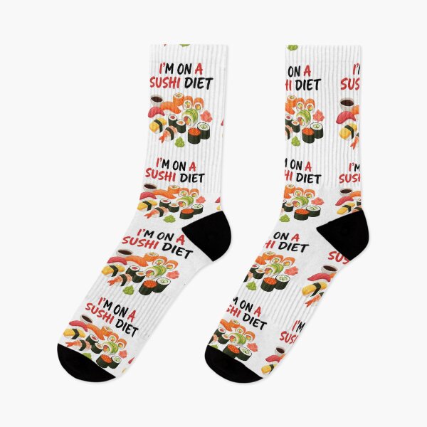 Item preview, sushi, Japanese, kawaii, salmon, foodie, fish, sushi roll designed and sold by TrueArtVibes.