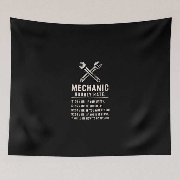 Item preview, Mechanic Hourly Rate Car Motorcycle Labor For Men designed and sold by SyntaxClaw.