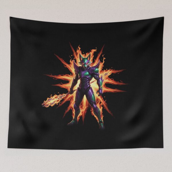 Item preview, Flame Wolf Warrior – Fire Beast Guardian Fantasy Art designed and sold by FORYOUOFFICIAL.
