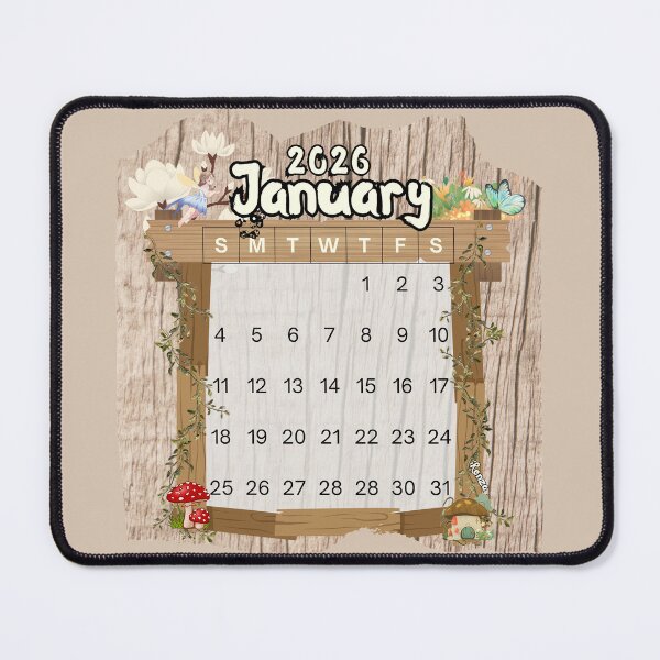 Item preview, January 2026 Monthly Calendar Fairy Garden Design designed and sold by iRenza.