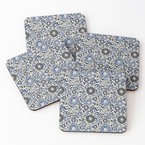 Item preview, Climbing blue flowers all over designed and sold by istolar Pattern design & illustration.