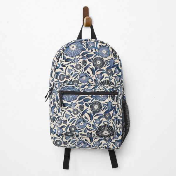 Item preview, Climbing blue flowers all over designed and sold by istolar Pattern design & illustration.