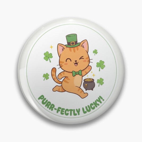Item preview, Kawaii Lucky Cat St. Patrick's Day - Purr-fectly Lucky Leprechaun designed and sold by arup7980.