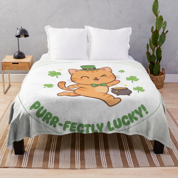 Item preview, Kawaii Lucky Cat St. Patrick's Day - Purr-fectly Lucky Leprechaun designed and sold by arup7980.