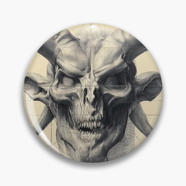 Item preview, Intricate Anatomical devil Skull Design designed and sold by lautir.