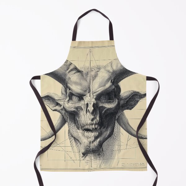 Item preview, Intricate Anatomical devil Skull Design designed and sold by lautir.