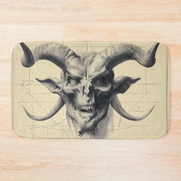Item preview, Intricate Anatomical devil Skull Design designed and sold by lautir.