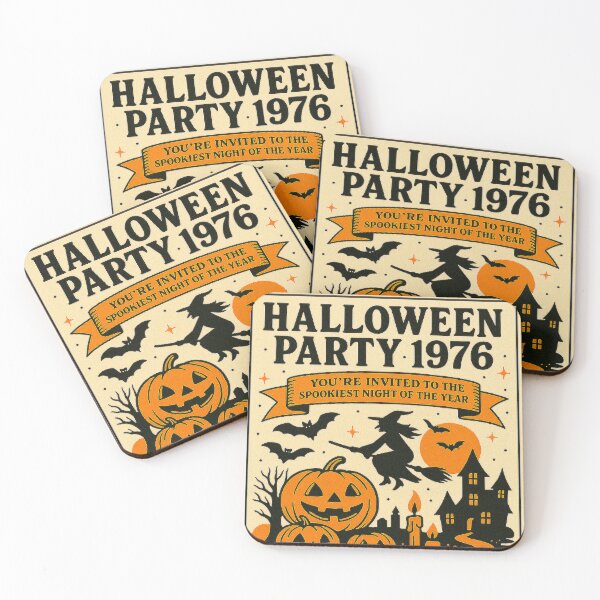 Item preview, Halloween Party 1976 – Vintage Retro Spooky Invitation Poster designed and sold by T-Prestige.