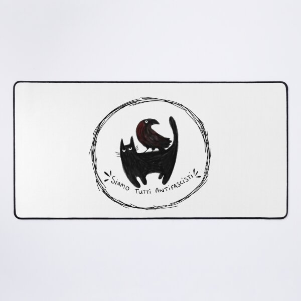 Item preview, Crow and black cat Siamo tutti antifascisti designed and sold by atelierthipic.