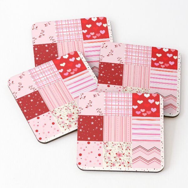 Item preview, Cozy Red and Pink Quilt  designed and sold by JaygiesDesign.