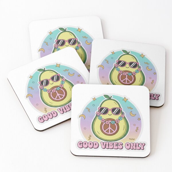 Item preview, Good Vibes Only Avocado with Peace Sign:  designed and sold by ZyVoAli.