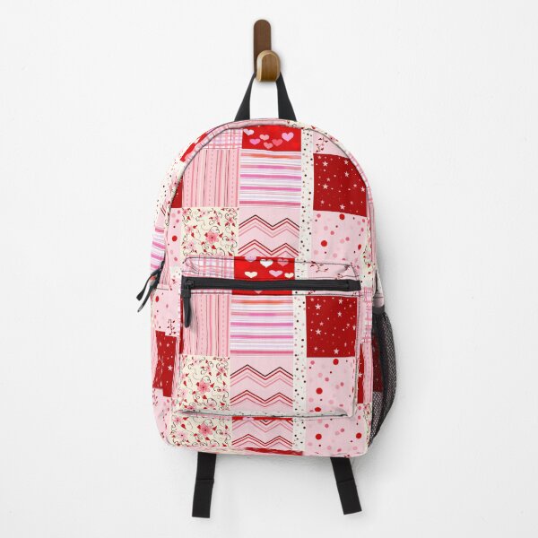 Item preview, Cozy Red and Pink Quilt designed and sold by JaygiesDesign.