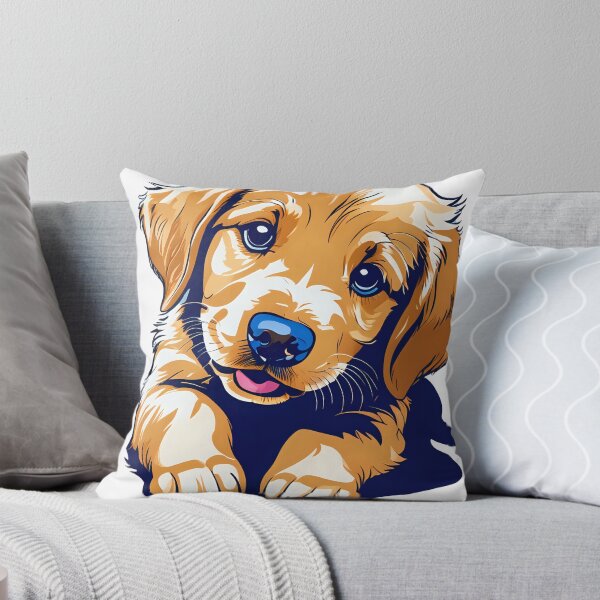 Item preview, Lovely Golden Puppy With Friendly Smiling Face. designed and sold by MissYouONLY.