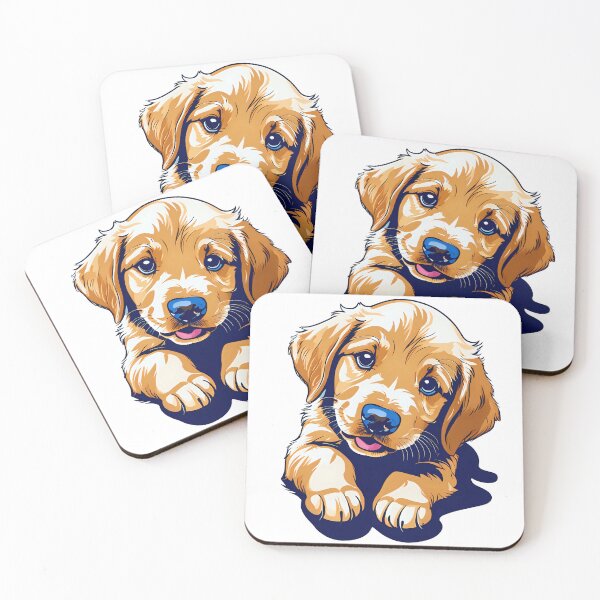 Item preview, Lovely Golden Puppy With Friendly Smiling Face. designed and sold by MissYouONLY.