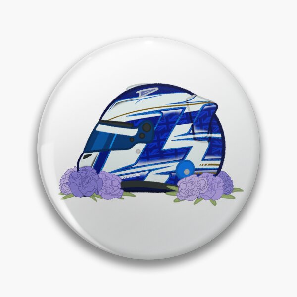 Artikelvorschau, Luke Browning 2025 Helm mit Blumen entworfen und verkauft von OriDraws.