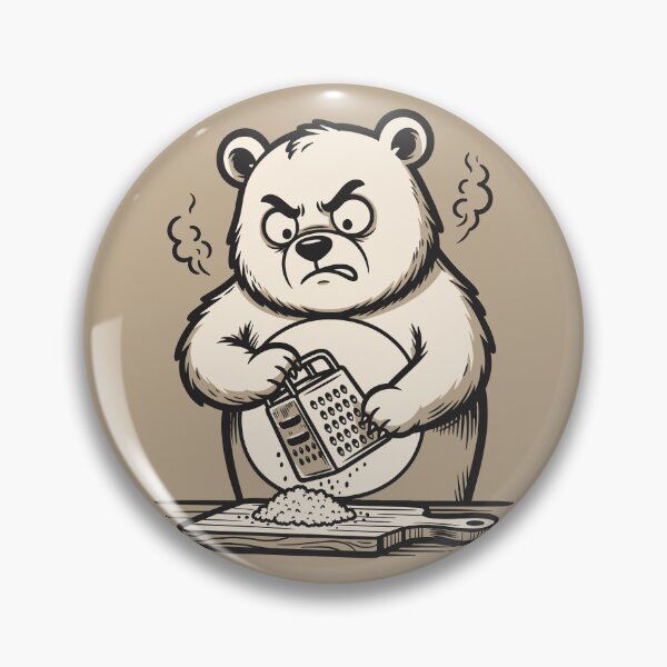 Item preview, Angry Bear Grating Cheese Grater Hater Funny designed and sold by Jokerstyle.