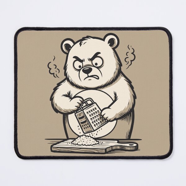 Item preview, Angry Bear Grating Cheese Grater Hater Funny designed and sold by Jokerstyle.