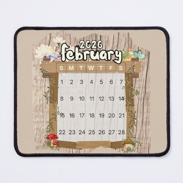 Item preview, February 2026 Monthly Calendar Fairy Garden Design designed and sold by iRenza.