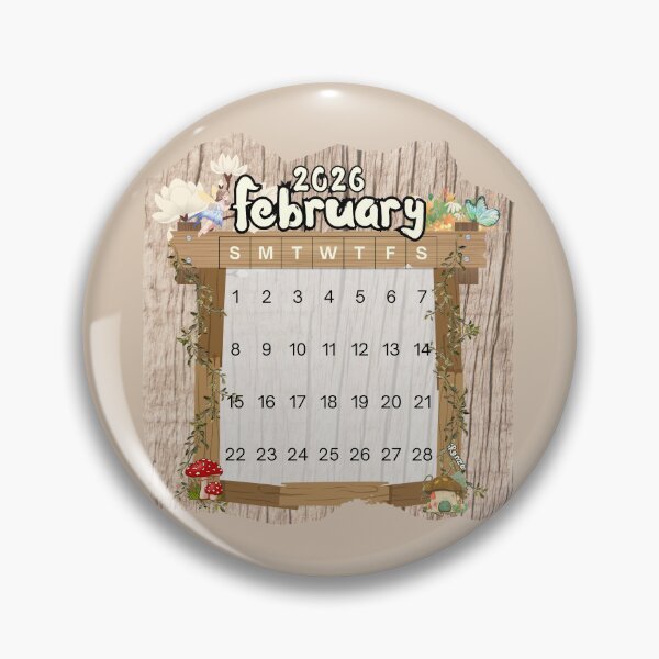 Item preview, February 2026 Monthly Calendar Fairy Garden Design designed and sold by iRenza.