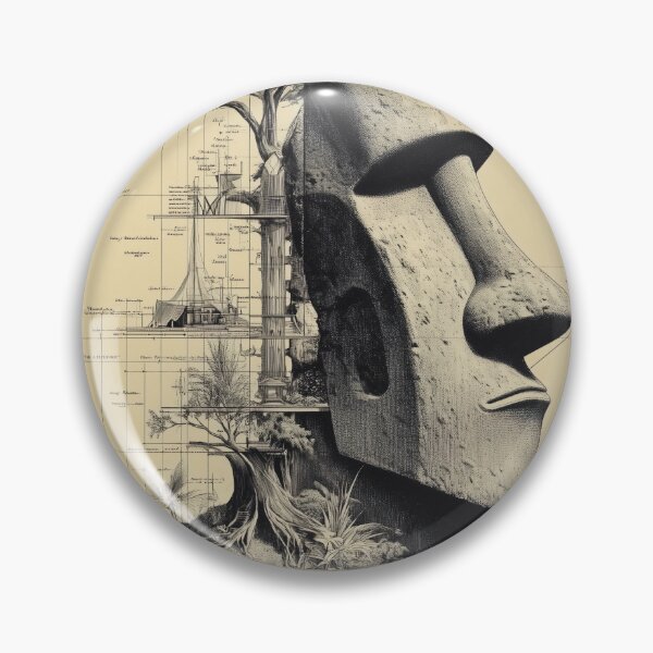 Item preview, Moai Head Architectural Fantasy designed and sold by lautir.
