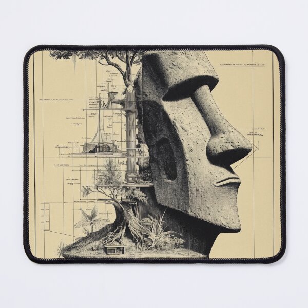 Item preview, Moai Head Architectural Fantasy designed and sold by lautir.